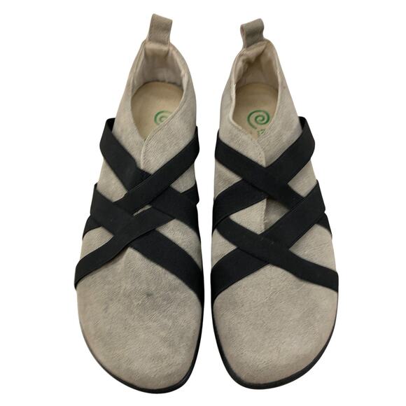 Naot Shoes Womens 9 Taupe Suede Elastic Strap Slip On Comfort Arch Support - Picture 8 of 11